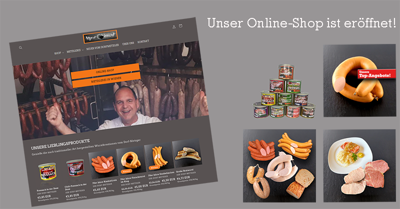 Vom Dorf-Metzger direkt zu Dir: Unser Online-Shop ist eröffnet!