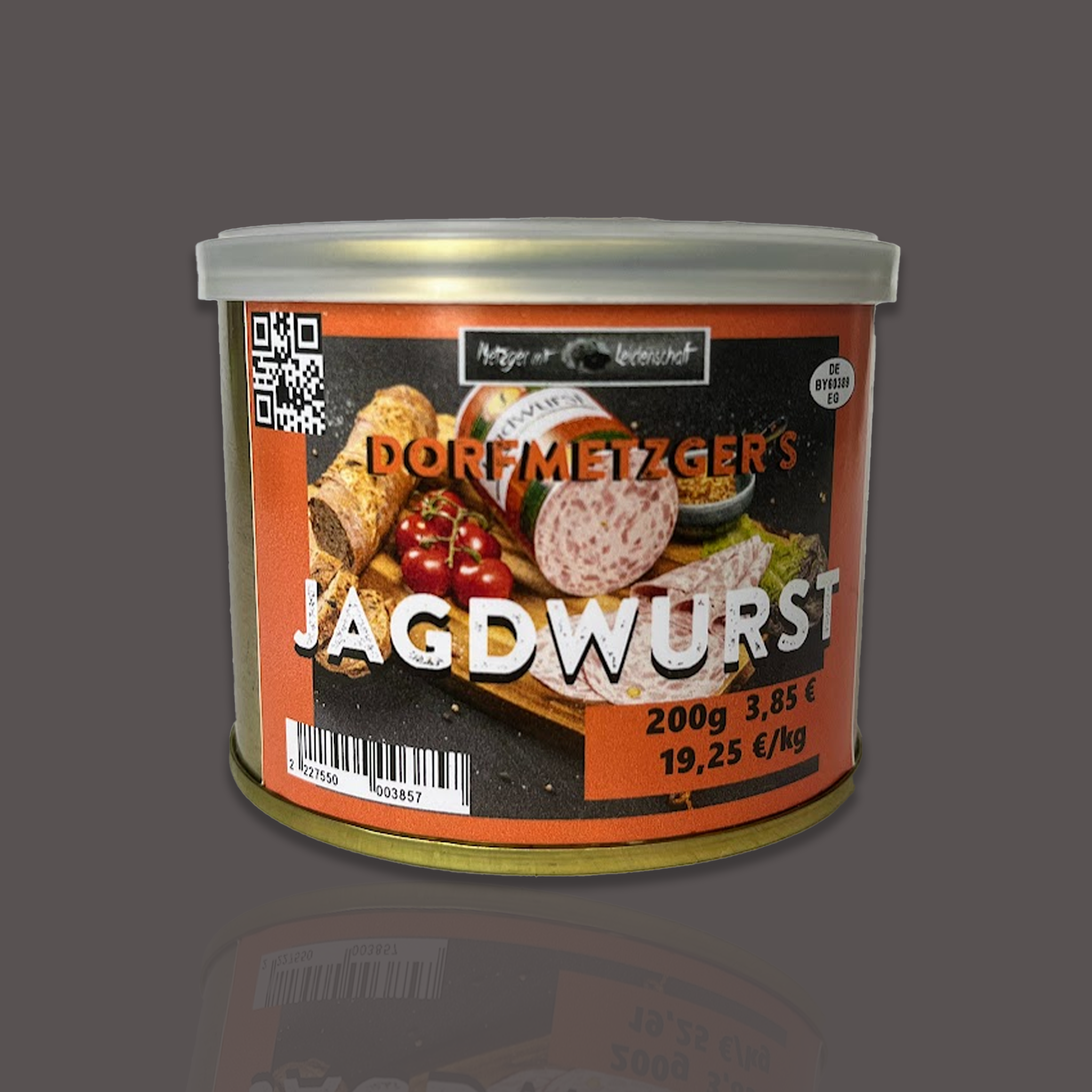 Dose mit Jagdwurst vom Dorf-Metzger aus Wiesen