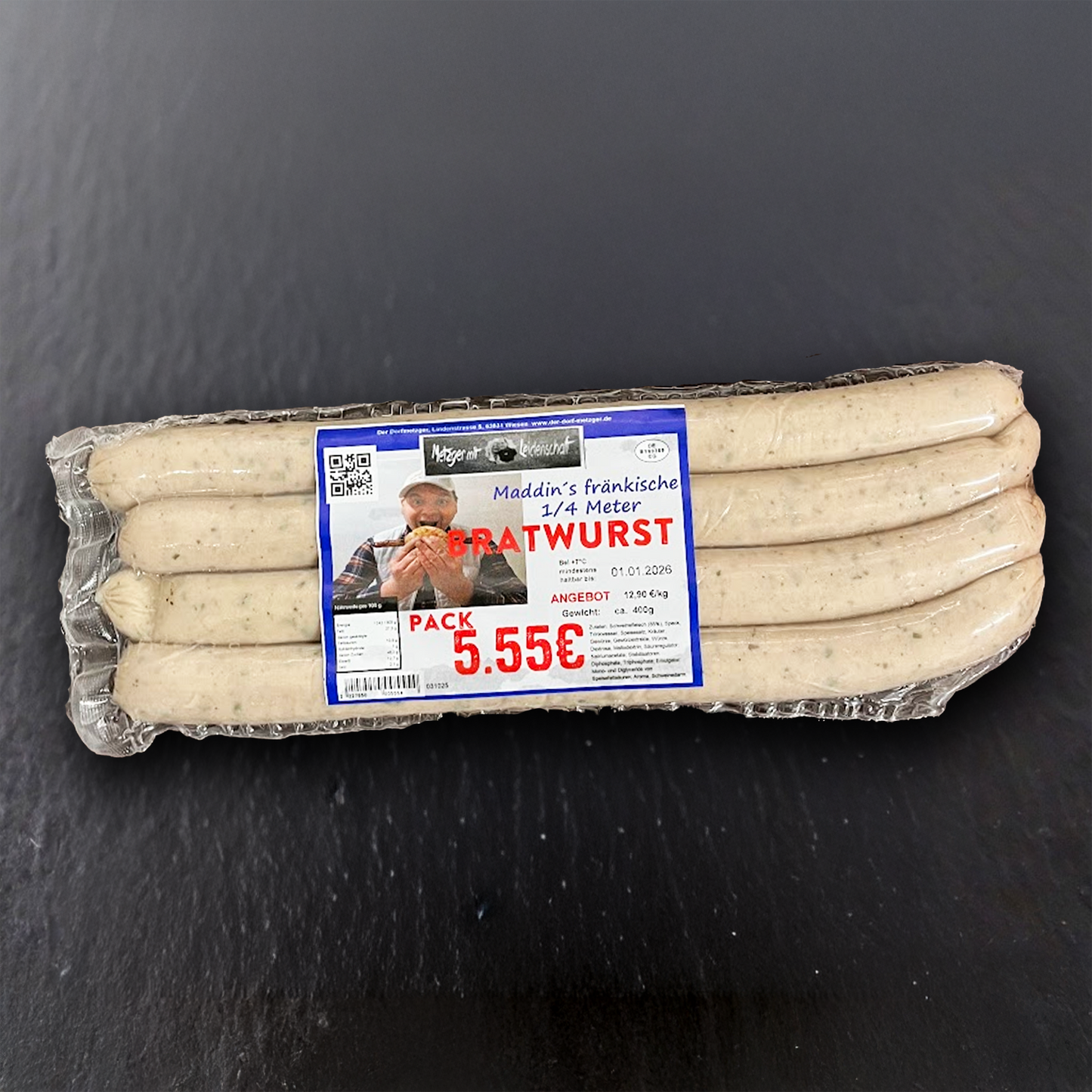 Fränkische 1/4 Meter Bratwurst