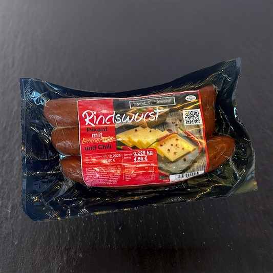 Rindswürste "Pikant" mit Emmentaler